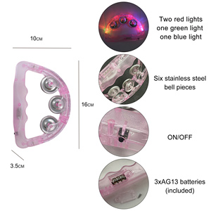 Ánh sáng lên âm nhạc nhấp nháy Tambourine cầm tay Bộ gõ Glow Tambourine cho buổi hòa nhạc led Hand Flash chuông - Product Image 6