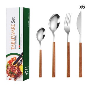 ชุดช้อนส้อมสแตนเลสแบบตะวันตก 24 ชิ้น กล่องของขวัญ ทนทาน ใช้งานได้หลากหลาย - Product Image 2