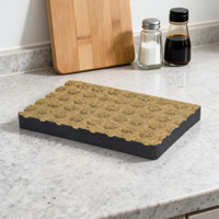 Éponge rectangulaire légère avec tampon à récurer anti-rayures pour le nettoyage du verre et de la porcelaine