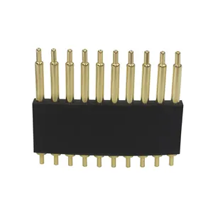 Custom 2.5mm Pogo Pin Connector 10Pin single row Dip Type spring pogo pins connectors For electronic watch accessories