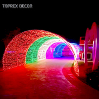 Arche de Noël intelligente Twinkle, arche circulaire, tunnel lumineux LED extérieur pour événements, couleurs d'émission RVB et blanches, IP65