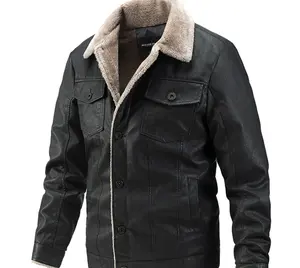 Readymade 망 Pu 자켓 모피 안감 가죽 드 Hombres Jackette Giacca Pelle 우모 자켓 남자