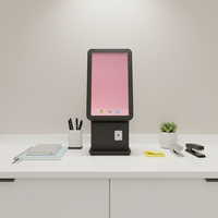 Kiosque de commande et de paiement en libre-service pour intérieur avec écran tactile de 10,1 pouces, SDK et lecteur de codes-barres