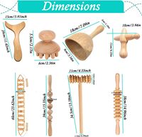 Kit d'outils de massage en bois en gros pour le remodelage corporel, masseur lymphatique en bois pour la cellulite, outils Gua Sha en bois