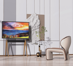 <strong>Easel</strong> Style Steel Wood Floor <strong>TV</strong> Mount <strong>Stand</strong> for LCD Flat Panel Monitor 75" Max Studio Exhibition Display Support Rack - Product Image 5
