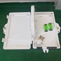 Boîtier mural extérieur FTTx pour fibre optique, boîte de distribution et de terminaison de fibre à 2 cœurs, avec capacité pour les réseaux FTTH