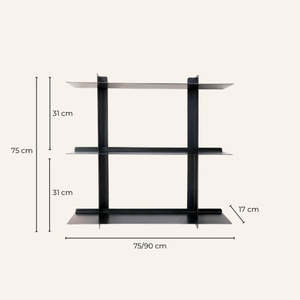 Mensola da Parete in Metallo Kora, 75 Cm, Acciaio Verniciato a Polvere Opaca, Stile Industriale Moderno per Soggiorno e Cucina - Product Image 5