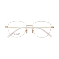 Gafas de titanio vintage 6304 con montura grande estilo ojo de gato, almohadillas de cerámica antideslizantes que no aprietan, para uso diario.
