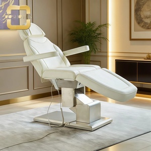 Table de massage bleue avec 3 moteurs électriques, <span class=keywords><strong>repose</strong></span>-pieds et dossier réglables électriquement, pour centre de massage. - Product Image 2