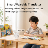 Dispositif de traduction portable AI pour la pratique de la pratique de la langue anglaise et la traduction multilingue, rechargeable, pour enfants