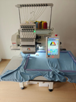Nouvelle machine à broder automatique à tête unique informatisée extrêmement rapide avec une taille d'impression multifonctionnelle de 35x50 cm