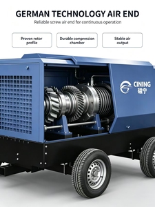 Compresor de Aire de Tornillo Móvil Eléctrico CINING, Arranque Estrella-Triángulo, Compresor de Tornillo Portátil para Minería y Construcción - Product Image 2