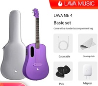Nouvelle guitare folk intelligente Huo LAVA ME 4 en fibre de carbone, 6 cordes, accordeur à engrenages ouverts, pour hommes et femmes, débutants et novices