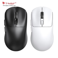 Souris de jeu à trois modes, légère, optique, 6D, pour e-sport, ergonomique, 8000DPI, avec autocollant antidérapant pour ordinateur de bureau