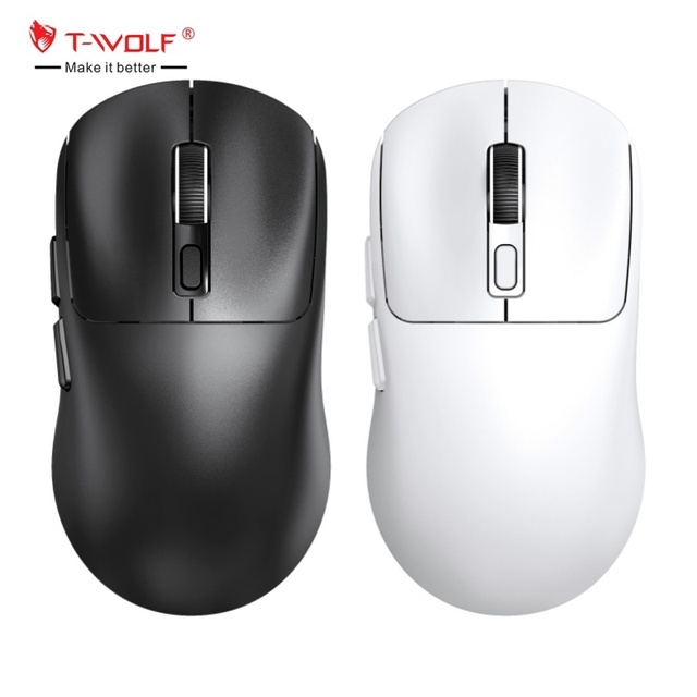 Three-mode Gaming Mouse Lightweight 6D E-sport Gaming Optical Mouse Ergonomic Mice 8000DPI with Anti-slip Sticker for Desktop