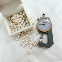 Perles d'eau douce Zhuji 7,3-8,3 mm, forme de riz, qualité AAA, lustre naturel brillant, perles en vrac bon marché