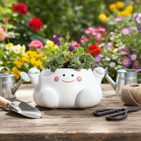 Petits pots à fleurs en résine blanche de 4 pouces, écologiques, légers, avec drainage, modernes, pour la décoration de la maison et du bureau, bon emballage