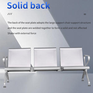 مقعد محطة سكة حديد 3 مقاعد للزوار العامين ، إطار معدني ، من من من من من من من من من من من من من من من من من أجل المنطقة العامة - Product Image 6