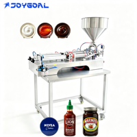 Machine de remplissage semi-automatique pneumatique à double tête pour pâtes visqueuses et sauces, machine de remplissage quantitatif pour petites entreprises