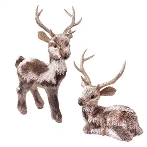 Grands cadeaux de noël en plein air, décorations de noël, ornements de rennes artificiels, décoration de rennes, 2022