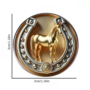 Spilla in Lega Metallica di Alta Qualità con Design di Cavallo, Angelo e Piramide, Resistente ed Elegante per Regali di Capodanno e Anniversari - Product Image 4