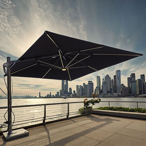 <span class=keywords><strong>Parasol</strong></span> de luxe solaire de grande taille pour l'extérieur <span class=keywords><strong>Parasol</strong></span> de patio <span class=keywords><strong>3x4m</strong></span> Hôtel Plage Cadre en aluminium <span class=keywords><strong>Parasol</strong></span> cantilever avec lumières LED - Product Image 1