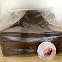 Housse de canapé universelle extensible en plastique, housse de protection pour canapé imperméable transparente et élastique pour meubles 3 places