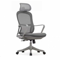 Chaise de bureau exécutive moderne neuve en fer avec dossier en maille, ergonomique, pivotante et réglable en hauteur