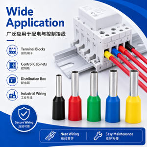 ขั้วต่อสายไฟแบบท่อหุ้มฉนวน รุ่น E Series <span class=keywords><strong>VE</strong></span> 600V ทองแดง/ทองเหลือง ชุบดีบุก หุ้ม PVC/ไนลอน สำหรับเชื่อมต่อสายเคเบิล - Product Image 5