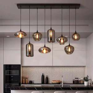 Kangya Residence Modern Pendant Light Multi Head Glass <b>Chandelier</b> For Dining Room Lighting Fixture - Product Image 2
