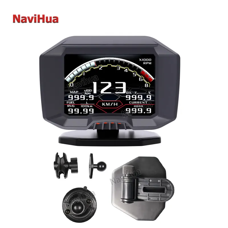 NaviHua OBD LUFI XF Tech OBD ii OBD2 pengukur otomatis, tampilan LCD Magician digital Cerdas obd 2 speedometer F9