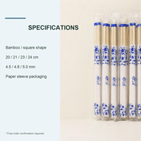 Palillos Desechables de Bambú Natural con Fundas de Papel Impresas Personalizadas, Palillos de Bambú para Sushi para Restaurantes y Comida para Llevar al por Mayor