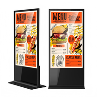 Affichage numérique LCD Android 65 pouces BOE UHD 4K 500 nits, écran LCD sur pied pour intérieur, fonctionnement 24h/24 et 7j/7, pour utilisation publicitaire commerciale