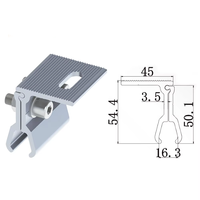 Supports de montage pour panneaux solaires photovoltaïques sur toiture métallique à tuiles trapézoïdales ondulées
