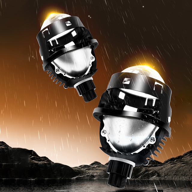 2.5 Bi Led Projector 6000k Low Beam 45w High Beam 55w Bi Led Lamp Projector Lens 9-16V Super Spotlight Biled Projector