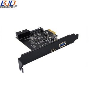 5Gbps USB <span class=keywords><strong>3.2</strong></span> Type-C & Type-A コネクタから PCI-E 1X 拡張ライザー カードへ、SATA 15ピン電源 + 19PIN ソケット付き - Product Image 5