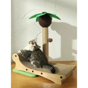 Rascador/cama para gatos, duradero y resistente al desgaste, rascador de cartón corrugado sin pelusa, rascador simple de sisal para gatos - Product Image 1