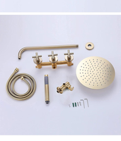 Système de douche à effet pluie pour bain Ensemble de système de douche à effet pluie Ensembles de robinets de douche complets