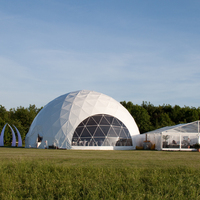 Dôme Géométrique Hôtelier, Tente Dôme Transparente en PVC pour Projection Extérieure, Igloo Hivernal Géodésique en Polycarbonate Écologique pour Maison/Resort