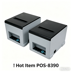 เครื่องพิมพ์ใบเสร็จความร้อน POS8390 ความเร็วสูง 80 มม. พร้อมใบมีดตัดอัตโนมัติ รองรับ <span class=keywords><strong>iOS</strong></span>, Android และ MAC พิมพ์เร็ว 220 มม./วินาที - Product Image 3