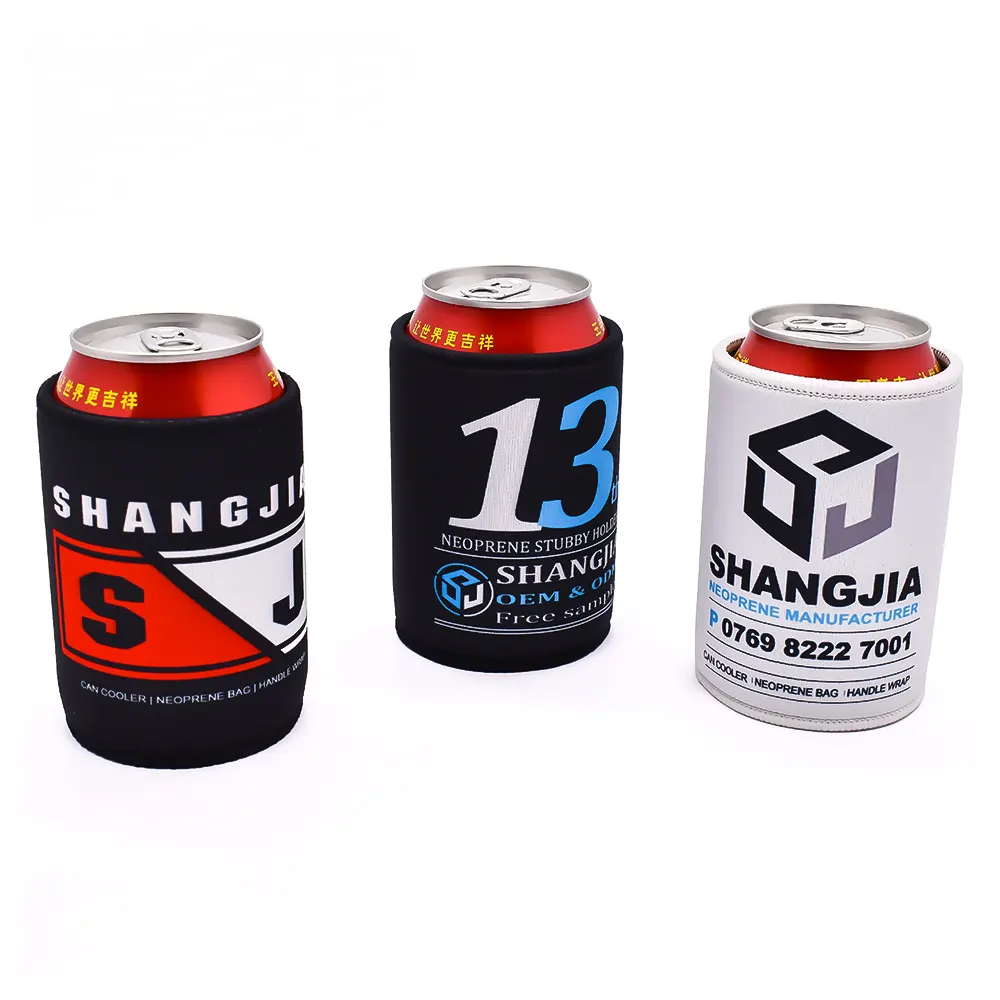 Benutzer definiertes Logo Beer Coozies Kunden spezifische 5-mm-Flaschenhüllen Neopren Australia Style Can Cooler Sleeve Stubby Holders