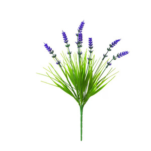 Herbe artificielle imitation lavande Sentai, herbe de printemps à 7 branches, décoration extérieure et intérieure, plante en plastique - Product Image 5