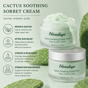Crème <span class=keywords><strong>Hydratante</strong></span> Végétalienne au Cactus Effet <span class=keywords><strong>Sorbet</strong></span> Marque Blanche – Apaisante, Rafraîchissante et <span class=keywords><strong>Hydratante</strong></span> – Soin Après-Soleil - Product Image 4