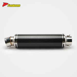 <span class=keywords><strong>Yoshimura</strong></span> Tubo de <span class=keywords><strong>Escape</strong></span> Universal para Motocicleta, Tubo de Fibra de Carbono de Acero Inoxidable de 60mm de Largo con Extremo Azul - Product Image 2