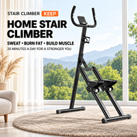 Appareil de fitness aérobique pliable et réglable pour la montée d'escaliers, stepper compact pour entraînement cardio à domicile, équipement de gym à domicile