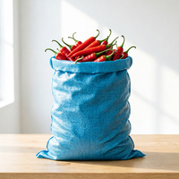 Bolsa de Almacenamiento Azul de Gran Capacidad para Ropa de Cama, Edredones y Mantas, Saco Tejido Resistente para Mudanzas y Empaque