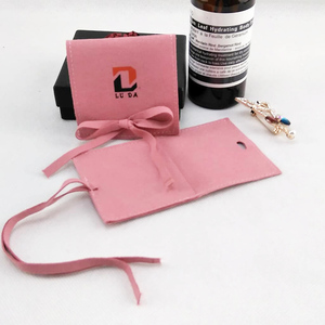 Pochette à bijoux en velours personnalisée avec logo, emballage et présentoir pour bijoux, pochette enveloppe en faux daim avec logo - Product Image 2