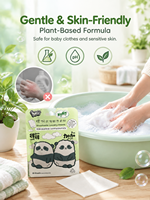 Feuilles de lessive écologiques dissolvables à base de plantes, durables, anti-décoloration, portables pour le voyage, parfum linge frais, 80%