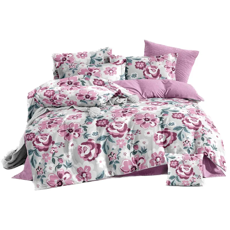 Clearance Spring 100% Cotton Sanded Cartoon Soft Premium Bed Sheets Set Bedding Set duvet cover