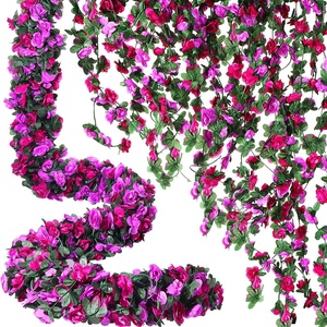 Guirnalda <span class=keywords><strong>de</strong></span> Rosas Artificiales Transfronteriza (45 Tallos <span class=keywords><strong>de</strong></span> Rosa) para Arcos <span class=keywords><strong>de</strong></span> Boda, Decoración <span class=keywords><strong>de</strong></span> Paredes, Accesorios <span class=keywords><strong>de</strong></span> Fotografía para Exteriores, Guirnalda <span class=keywords><strong>de</strong></span> Flores <span class=keywords><strong>de</strong></span> Múltiples Cabezas - Product Image 6